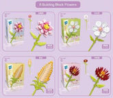 Display box 8-in-1 bouquet building blocks 8PCS